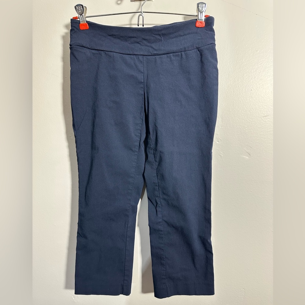 Alfani Women’s 2P Blue Wide Waist Straight-Leg Pull-On Casual Pants | SKU 0628